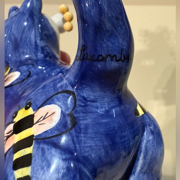 Vintage Whimsiclay Bees Cat By Amy Lacombe, Hand Painted, Annaco Creations, 2002 - Picture 5 of 9
